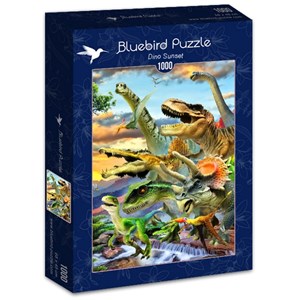 Bluebird Puzzle (70287) - "Dino Sunset" - 1000 piezas