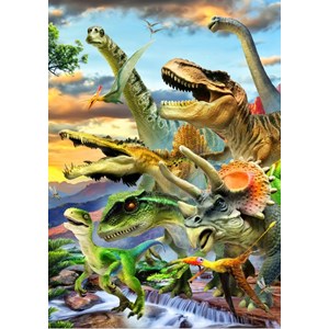 Bluebird Puzzle (70287) - "Dino Sunset" - 1000 piezas
