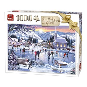 King International (05724) - "Ice Skating on the Pond" - 1000 piezas
