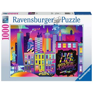 Ravensburger (16454) - "Live Life Colorfully, NYC" - 1000 piezas