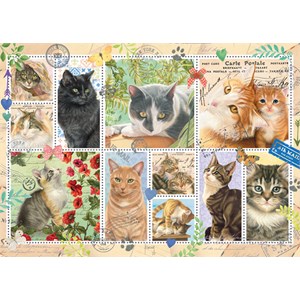 Jumbo (18813) - Francien van Westering: "Cat Stamps" - 1000 piezas