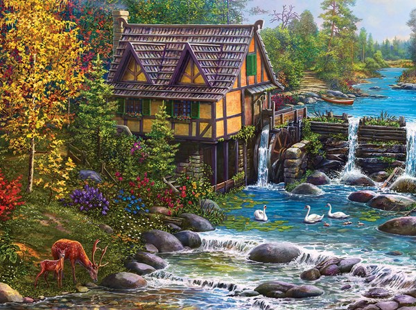 SunsOut (42939) - "Mill by the Stream" - 1000 piezas