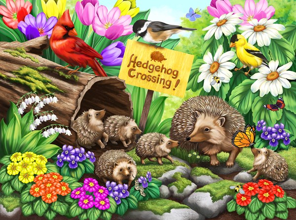 SunsOut (63090) - "Hedgehog Crossing" - 1000 piezas