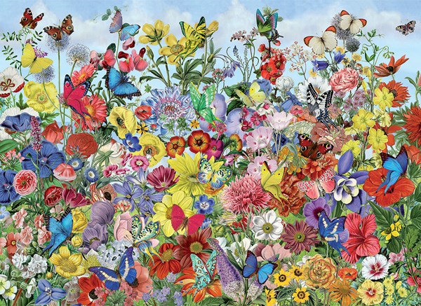 Cobble Hill (80032) - Barbara Behr: "Butterfly Garden" - 1000 piezas