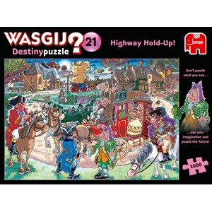 Jumbo (19180) - "Wasgij Destiny 21, Highway Hold-up" - 1000 piezas