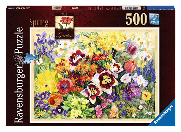 Ravensburger (14658) - "The Cottage Garden No 1, Spring" - 500 piezas