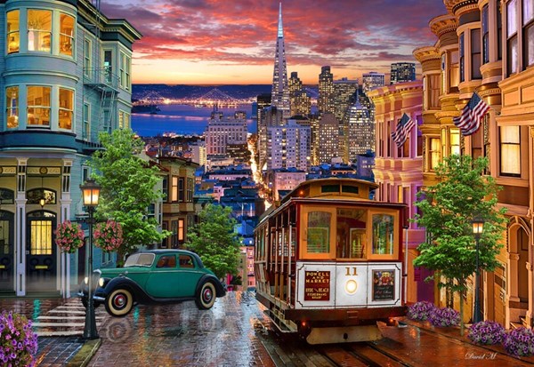 Bluebird Puzzle (70293) - "San Francisco Trolley" - 1000 piezas