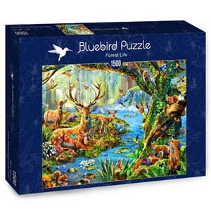 Bluebird Puzzle (70185) - Adrian Chesterman: "Forest Life" - 1500 piezas