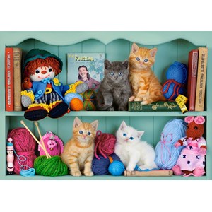 Castorland (B-53377) - "Kitten Shelves" - 500 piezas