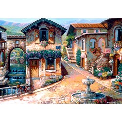Bluebird Puzzle (70120) - "The Fountain on the Square" - 1000 piezas