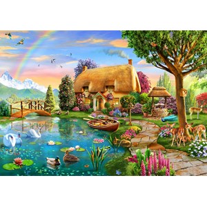 Bluebird Puzzle (70167) - Adrian Chesterman: "Lakeside Cottage" - 1000 piezas