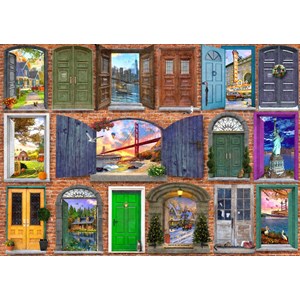 Bluebird Puzzle (70116) - Dominic Davison: "Doors of USA" - 2000 piezas