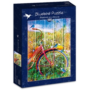 Bluebird Puzzle (70300) - "Bluebirds on a Bicycle" - 1000 piezas