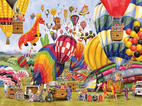 SunsOut (52406) - Gale Pitt: "Balloon Landing" - 1000 piezas