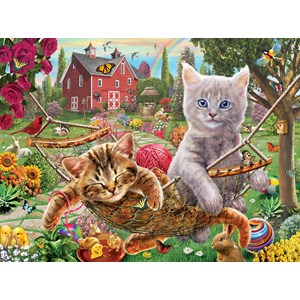 SunsOut (51824) - Adrian Chesterman: "Cats on the Farm" - 1000 piezas