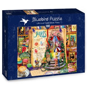Bluebird Puzzle (70239) - Aimee Stewart: "Life is an Open Book Paris" - 1000 piezas