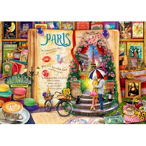 Bluebird Puzzle (70239) - Aimee Stewart: "Life is an Open Book Paris" - 1000 piezas