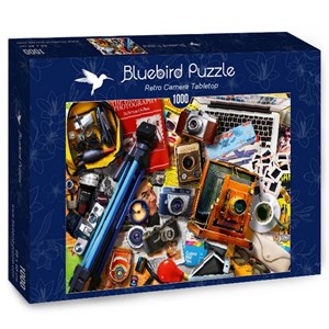 Bluebird Puzzle (70240) - "Retro Camera Tabletop" - 1000 piezas