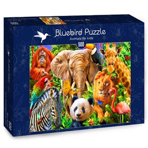 Bluebird Puzzle (70187) - Adrian Chesterman: "Animals for kids" - 500 piezas