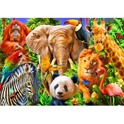 Bluebird Puzzle (70187) - Adrian Chesterman: "Animals for kids" - 500 piezas