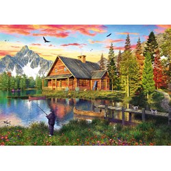 Schmidt Spiele (58371) - "Fishing at the Lake" - 500 piezas
