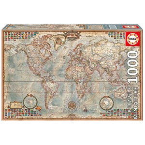 Educa (16764) - "Political Map Of The World" - 1000 piezas