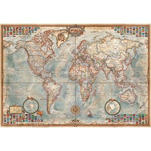 Educa (16764) - "Political Map Of The World" - 1000 piezas
