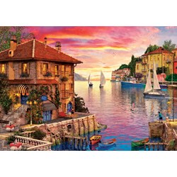 Art Puzzle (5374) - "The Mediterranean Harbour" - 1500 piezas
