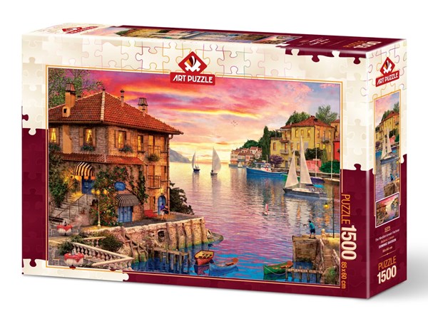 Art Puzzle (5374) - "The Mediterranean Harbour" - 1500 piezas