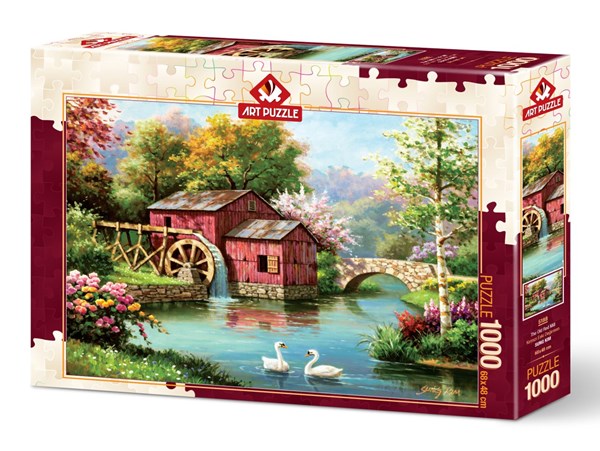 Art Puzzle (5188) - "The Old Red Mill" - 1000 piezas