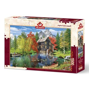 Art Puzzle (4550) - "Fishing by the Mill" - 1500 piezas