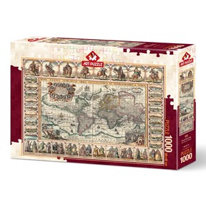Art Puzzle (4584) - "Ancient World Map" - 1000 piezas