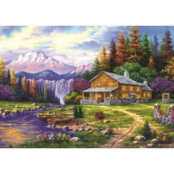 Art Puzzle (4230) - "Sunset on the Mountains" - 1000 piezas
