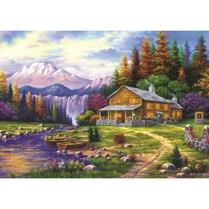 Art Puzzle (4230) - "Sunset on the Mountains" - 1000 piezas