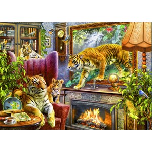 Bluebird Puzzle (70171) - "Tigers Coming to Life" - 2000 piezas