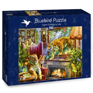 Bluebird Puzzle (70171) - "Tigers Coming to Life" - 2000 piezas