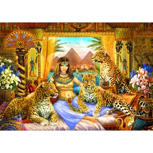 Bluebird Puzzle (70198) - "Egyptian Queen of the Leopards" - 2000 piezas