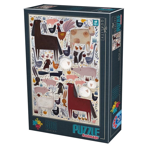 D-Toys (74348) - Kurti Andrea: "Farm Animals" - 500 piezas