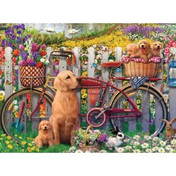 Ravensburger (15036) - "Cute dogs in the garden" - 500 piezas
