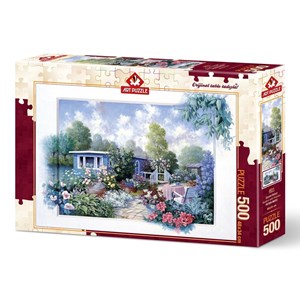 Art Puzzle (4211) - "Garden with Flowers" - 500 piezas