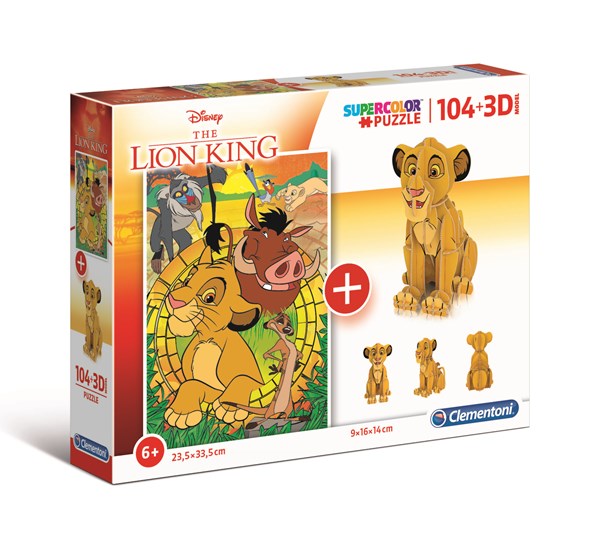 Clementoni (20158) - "Disney Lion King" - 104 piezas