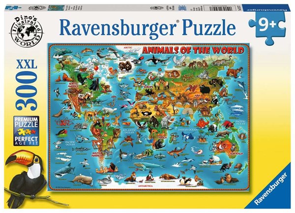 Ravensburger (13257) - "World of Animals" - 300 piezas