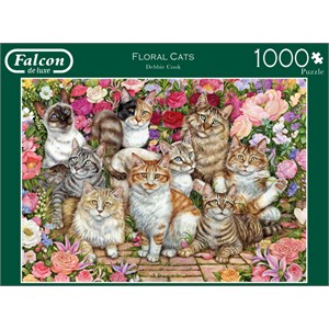 Falcon (11246) - "Floral Cats" - 1000 piezas
