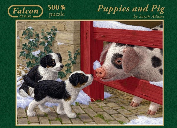 Jumbo (11080) - "Puppies and Pig" - 500 piezas