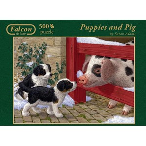 Jumbo (11080) - "Puppies and Pig" - 500 piezas