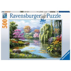Ravensburger (14827) - "Romantic Pond View" - 500 piezas