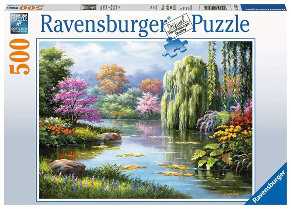 Ravensburger (14827) - "Romantic Pond View" - 500 piezas