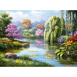 Ravensburger (14827) - "Romantic Pond View" - 500 piezas