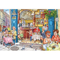 Jumbo (19179) - "Mystery 18, Grabbing a quick bite!" - 1000 piezas