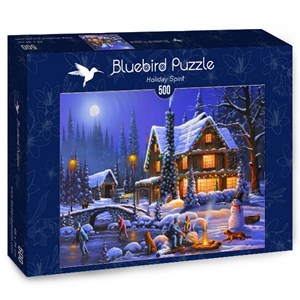 Bluebird Puzzle (70094) - "Holiday Spirit" - 500 piezas